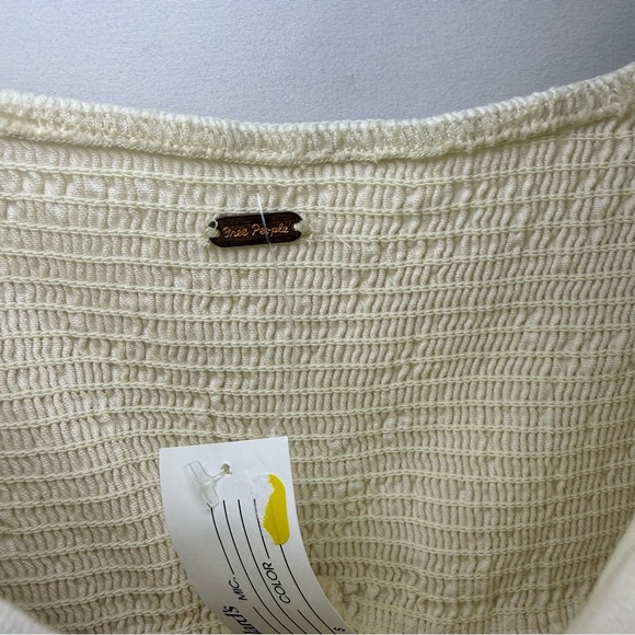 NWT Free People Cheyenne Ivory Denim Mini Dress, size M - Picture 4 of 13